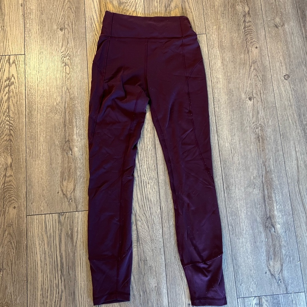 Burgundy Lululemon Leggings